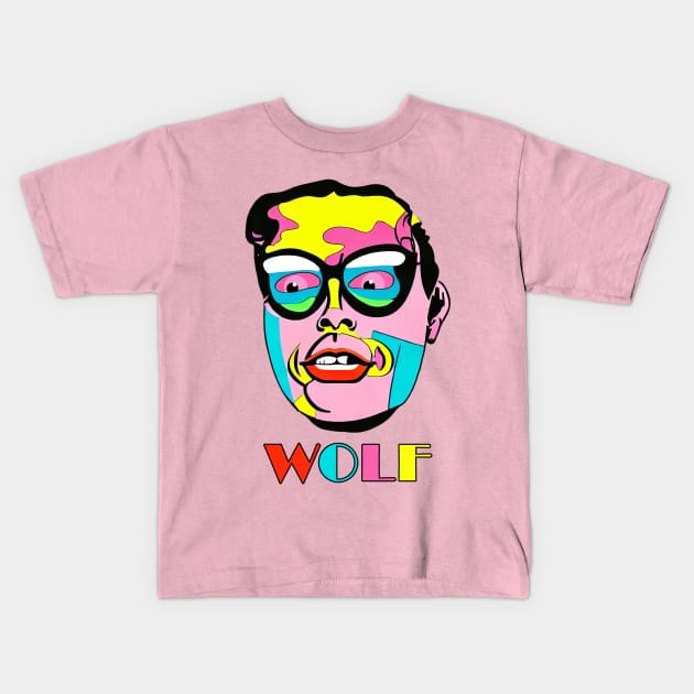 WOLF Pop Art Surreal Magic Human | Big Boss Kids T-Shirt by Tiger Picasso